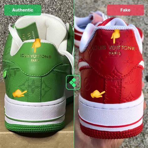 louis vuitton air force 1 fake vs real|faux air force 1s.